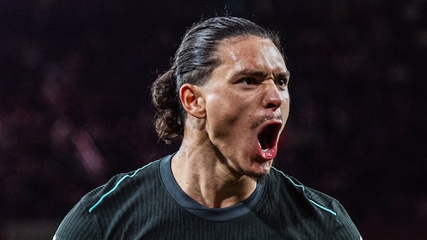 Darwin Nunez is the third most expensive transfer in Liverpool FC's history. Image | LFC on X