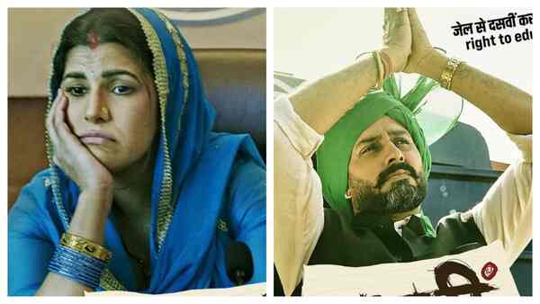 Dasvi posters: Abhishek Bachchan looks sturdy in pagdi; Nimrat Kaur looks worried as CM