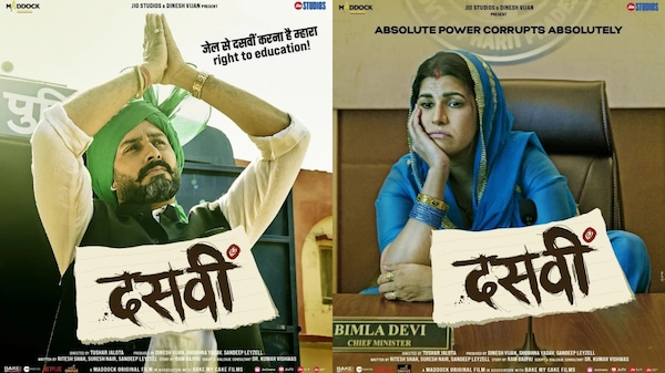 Abhishek Bachchan and Nimrat Kaur in Dasvi
