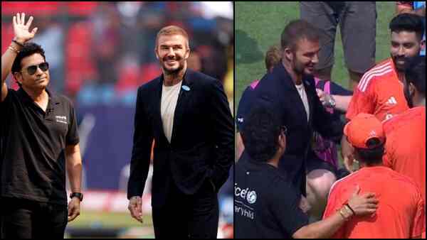 IND vs NZ: David Beckham and Sachin Tendulkar share moments with India, New Zealand players at Wankhede