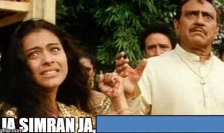 Fill in the blanks, a famous dialogue associated with this iconic scene.