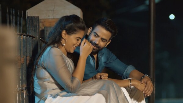 Archana Kottige and Aryann Santhosh in a still from the song, Jopana Jopana