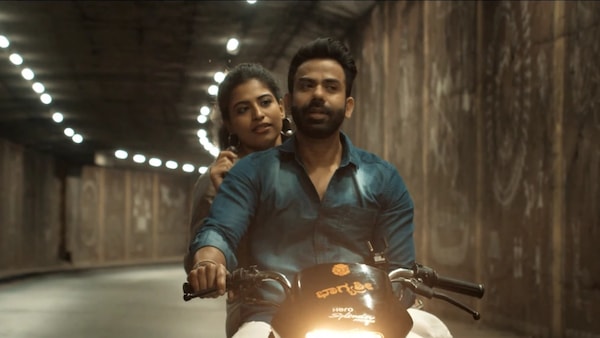 Archana Kottige and Aryann Santhosh in a still from the song, Jopana Jopana