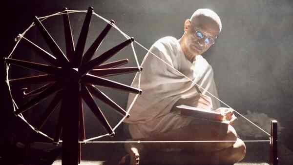 Actor Deepak Antani as Mahatma Gandhi in Gandhi Godse - Ek Yudh