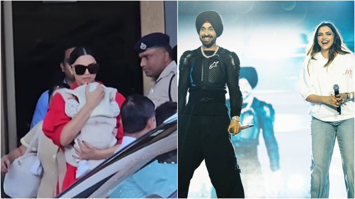 Deepika Padukone returns to Mumbai with daughter Dua post enjoying Diljit Dosanjh's concert in Bengaluru | WATCH