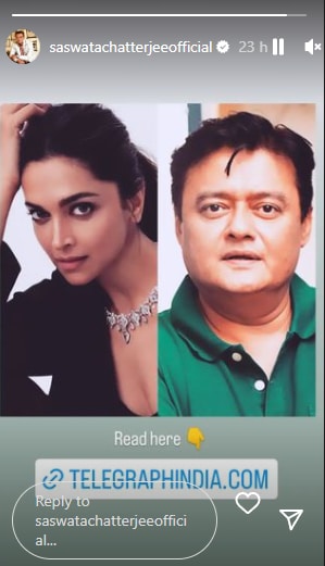Saswata Chatterjee's Instagram story
