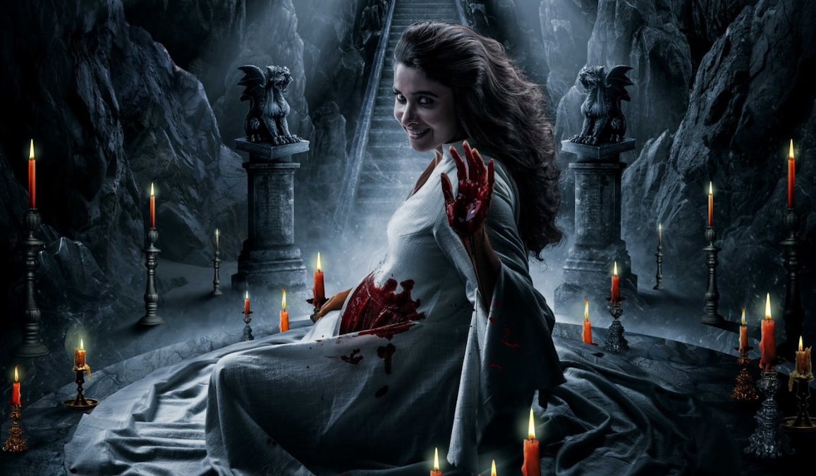 Demonte Colony 3: Priya Bhavani Shankar plays pregnant as she sports a sinister smile and blood-covered belly