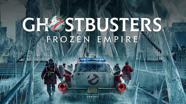 Detail from the poster for Ghostbusters: Frozen Empire