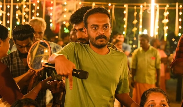 Devadath Shaji on the set of Dheeran