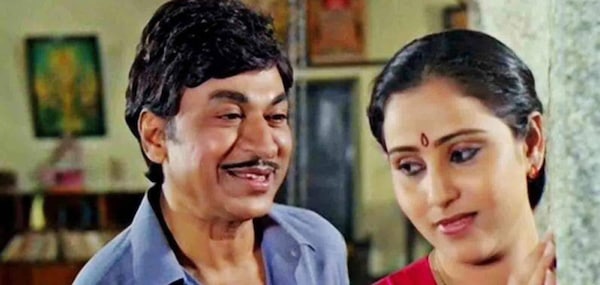 Dr Rajkumar and Geetha in Devatha Manushya