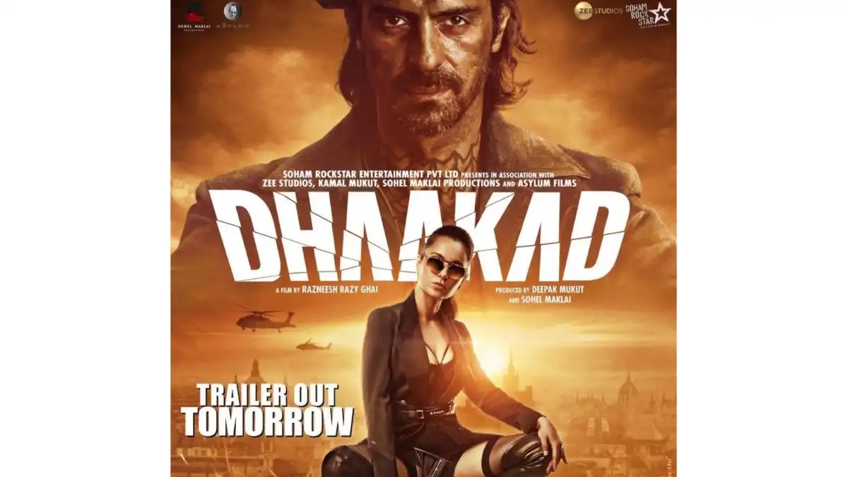 Dhaakad: Arjun Rampal teases his face-off with Kangana Ranaut with a new poster; trailer out tomorro