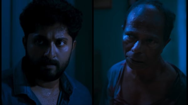 Dhyan Sreenivasan and Indrans in stills from Udal