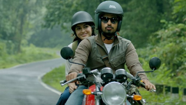 Pruthvi Ambaar and Kushee Ravi in a still from the film