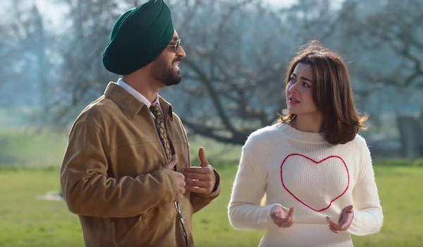 Diljit Dosanjh and Hania Aamir in Sardaar Ji 3