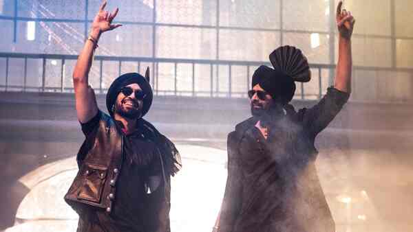 Diljit Dosanjh and Prabhas in Bhairava Anthem promo from Kalki 2898 AD.