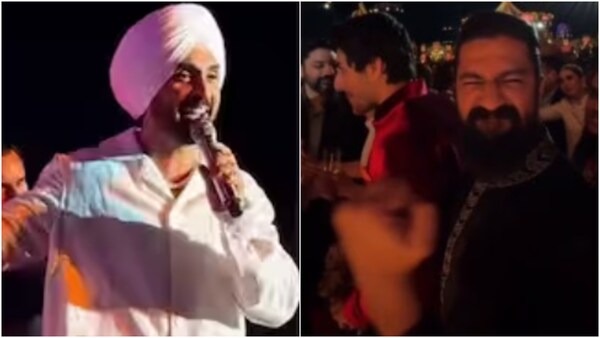 Vicky Kaushal vibing to Diljit Dosanjh’s electrifying performance at Ambani event is the best thing on internet today