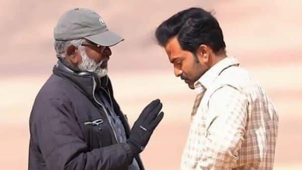 Director Blessy and actor Prithviraj during the shoot of Aadujeevitham.