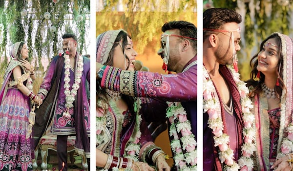 Divya Agarwal opens up on marrying Apurva Padgaonkar in an intimate ‘purple wedding,’ their impending honeymoon