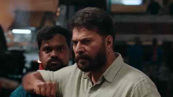 Mammootty in a still from Dominic and the Ladies' Purse