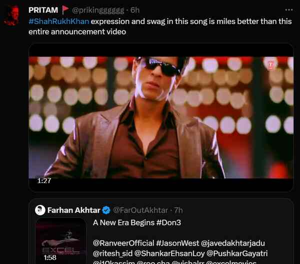 Don 3 announcement Twitter reaction