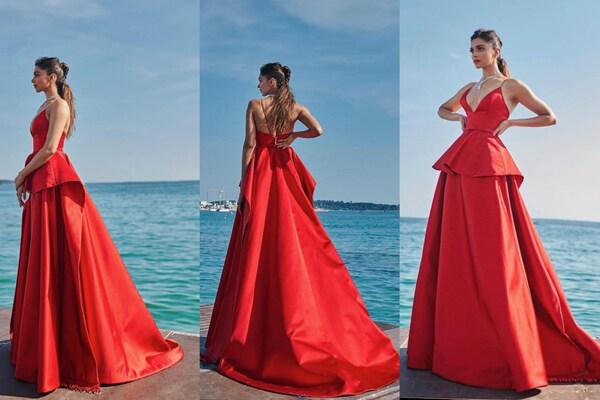 Deepika Padukone’s red ensemble featured a captivating twist