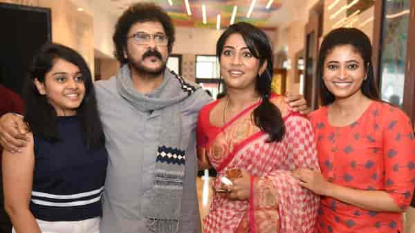 Rajendra Ponnappa and his family in Drishya 2