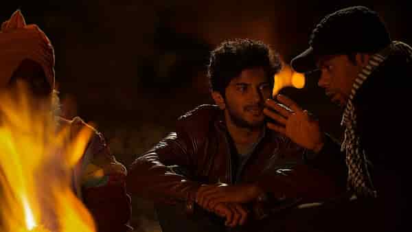 Dulquer and Sameer Thahir during the shoot of Neelakasham Pachakadal Chuvanna Bhoomi