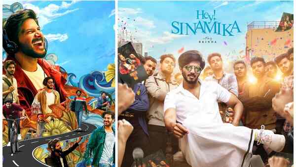 Hey Sinamika: Dulquer rocks the veshti and sneakers look in the poster from Tamil film with Aditi Rao Hydari