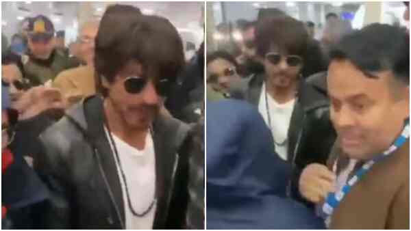 Dunki shoot: Shah Rukh Khan gets mobbed at the airport, actor's security personnel rescues him