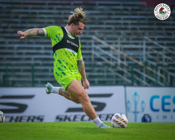 Jason Cummings is expected to play against Diamond Harbour FC. Image | MBSG on X