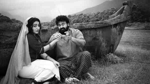 Durga Krishna and Mohanlal in a still from Olavum Theeravum