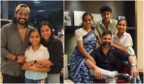 Durga Vinod with Dominic Arun, Santhy Balachandran and her family