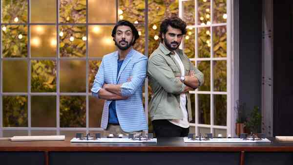 Arjun Kapoor spreads cheer on the set of You Got Chef’d with Ranveer 