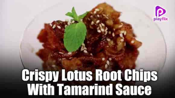 Crispy Lotus Root Chips With Tamarind Sauce