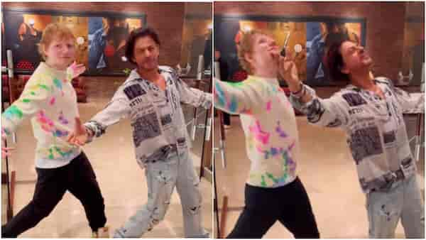 Shah Rukh Khan and Ed Sheeran break the internet as they recreate superstar’s signature pose | Watch here