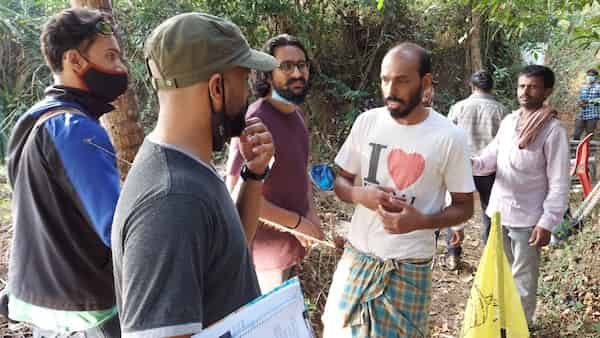 Raj B Shetty on the set of Ekam