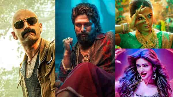 Fahadh Faasil, Allu Arjun, Rashmika Mandanna, Sreeleela in Pushpa 2.