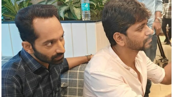 Fahadh Faasil and Pawan Kumar during the shoot of Dhoomam