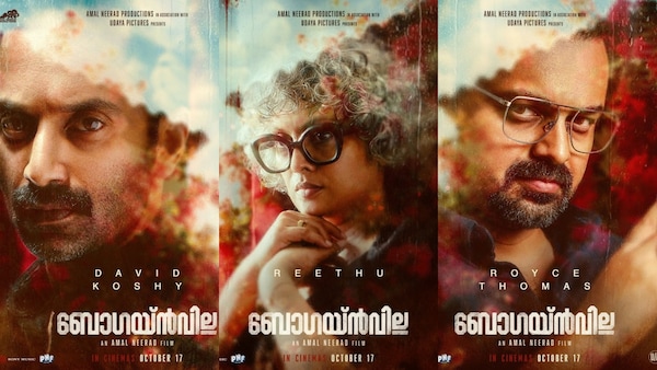 Bougainvillea character posters: Kunchacko Boban, Jyothirmayi, and Fahadh Faasil’s roles revealed