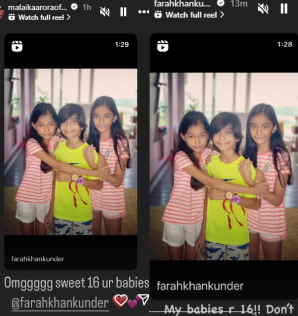Malaika Arora also expresses love on Farah Khan's teenage triplets