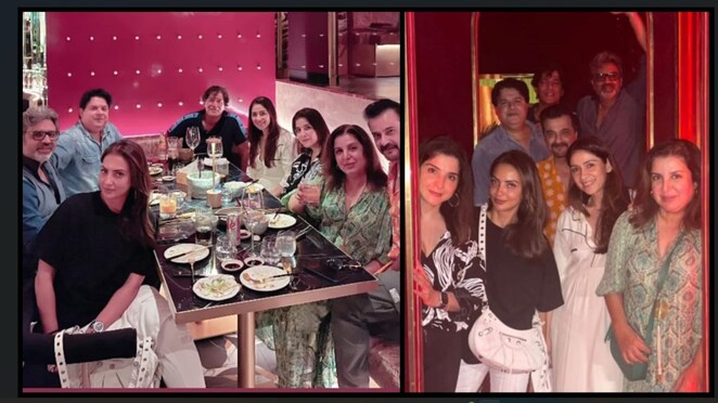 PHOTOS: Farah Khan enjoys her Saturday dinner with friends Maheep Kapoor, Bhavana Pandey and Seema Sajdeh