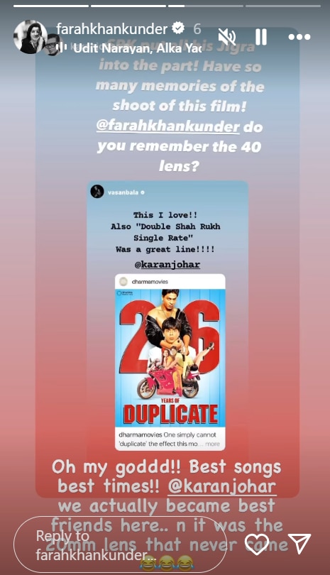 Farah Khan's Instagram story