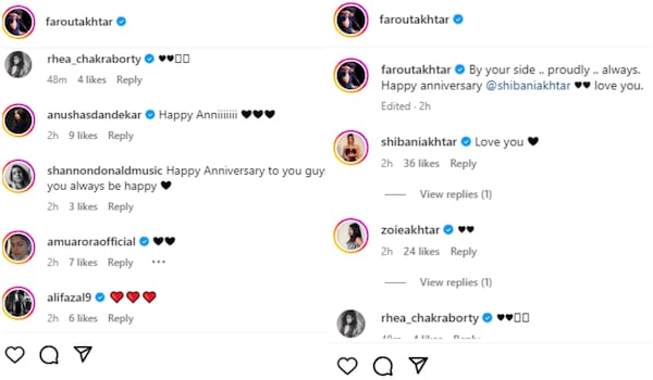 Farhan Akhtar's anniversary post
