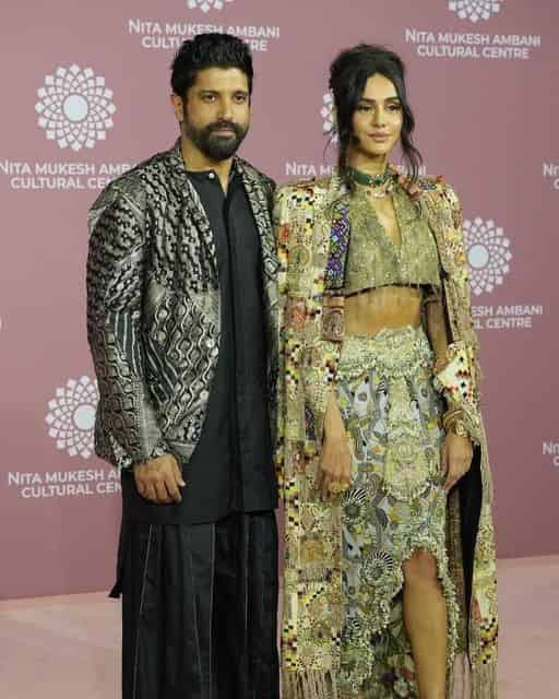 Farhan Akhtar and Shibani Dandekar (Courtesy: Nita Mukesh Ambani Cultural Centre/Instagram)