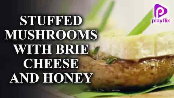 Stuffed Mushrooms With Brie Cheese And Honey