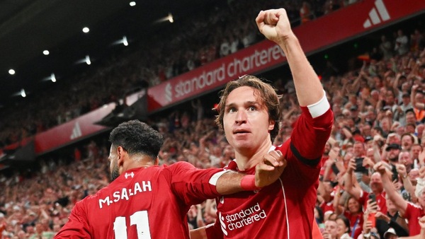 Federico Chiesa scored his maiden goal for Liverpool. Image | Liverpool FC on X