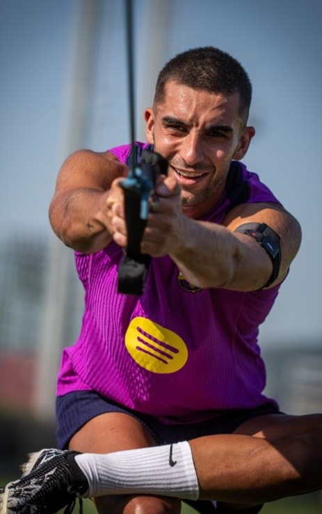 Ferran Torres in training. Image | fcbarcelona.com