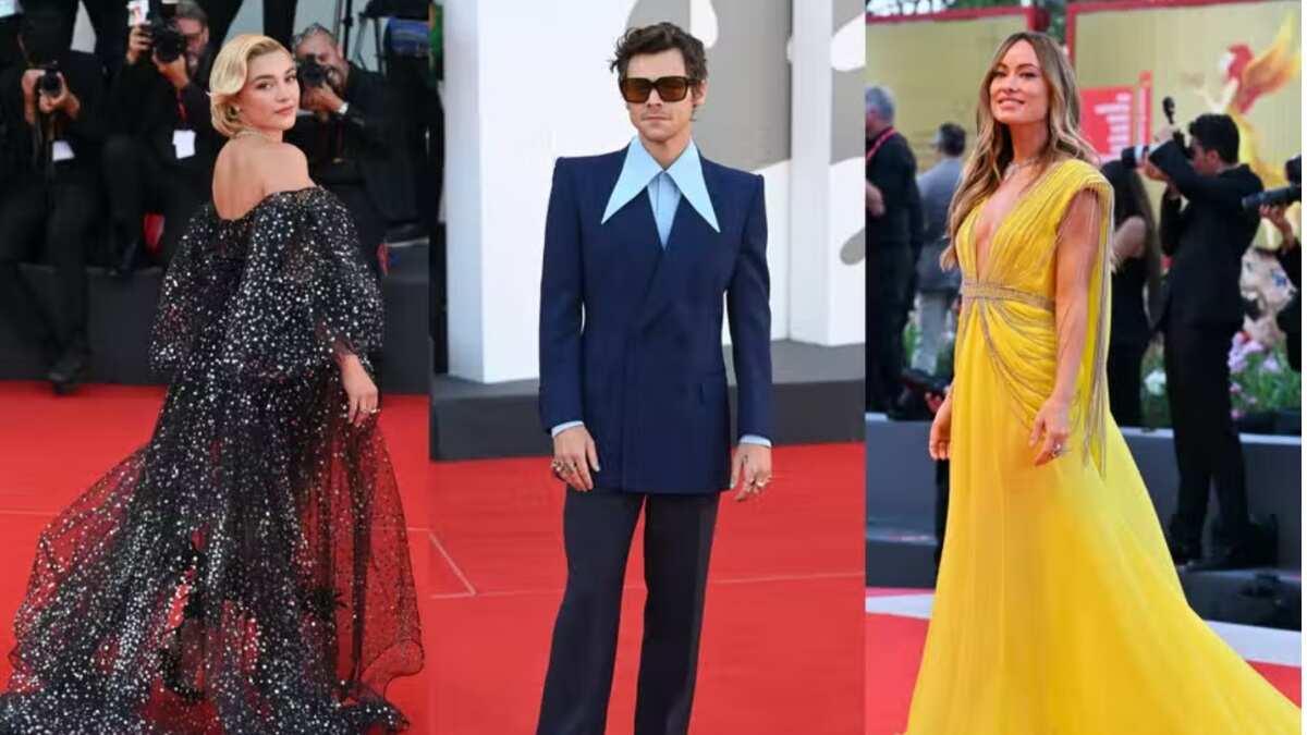 Venice Film Festival 2022 Florence Pugh Olivia Wilde Avoid Each Other 