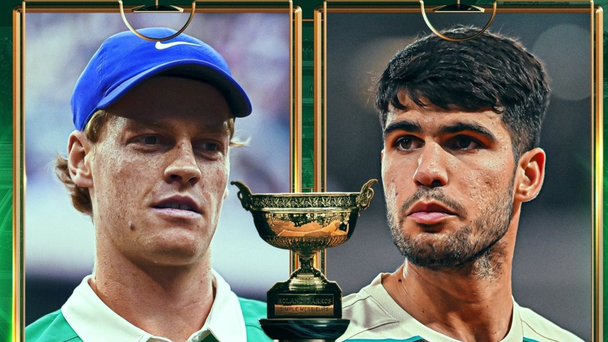 French Open 2025: Carlos Alcaraz vs Jannik Sinner final live stream schedule; h2h