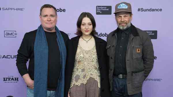 From left to right - Danny McCarthy, Lily Collias, and James Le Gros attend the Good One premiere. Photo by Suzanne Cordeiro/Shutterstock for Sundance Film Festival